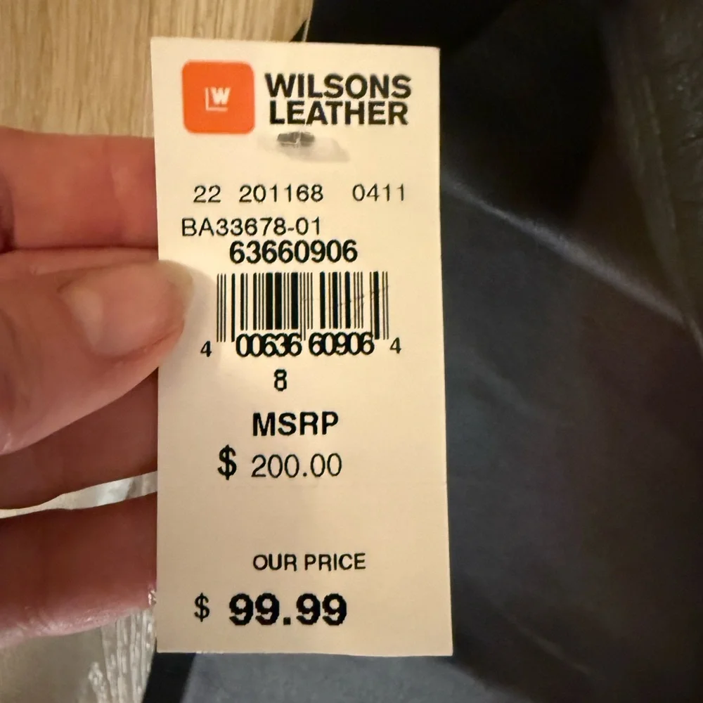 BB Dakota Wilson’s Dark Real Leather Trouser Pants Sz 8 NWT